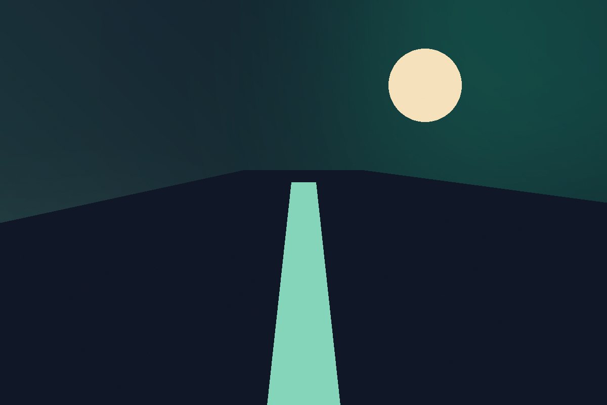 A winding path toward the horizon